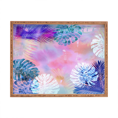 Schatzi Brown Tropix Pink Rectangular Tray