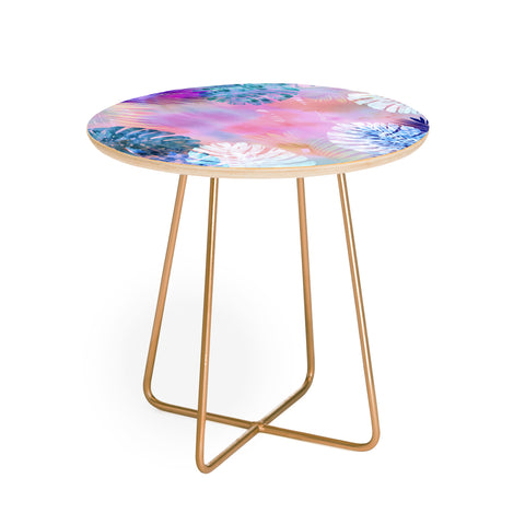 Schatzi Brown Tropix Pink Round Side Table