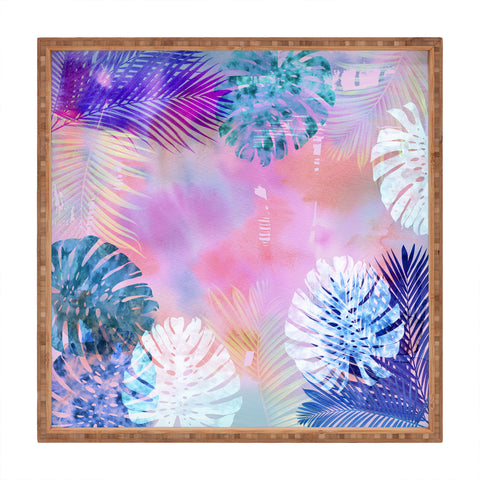 Schatzi Brown Tropix Pink Square Tray