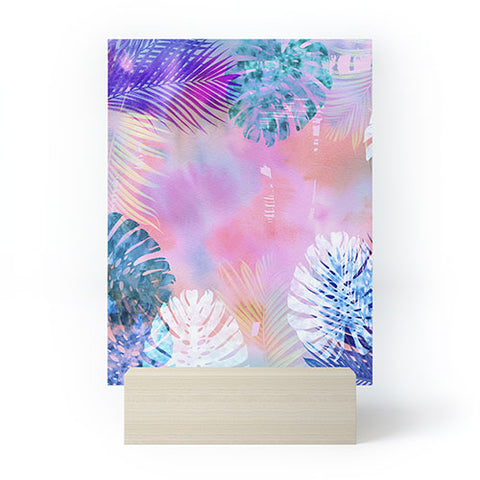 Schatzi Brown Tropix Pink Mini Art Print