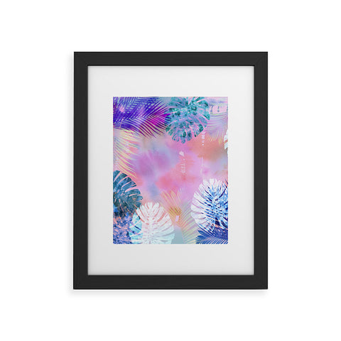 Schatzi Brown Tropix Pink Framed Art Print
