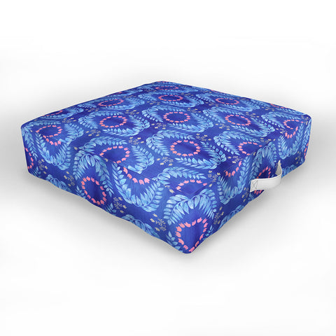 Schatzi Brown Unicorn Coordinate Light Blue Outdoor Floor Cushion