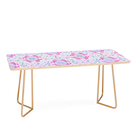 Schatzi Brown Unicorn Damask Pink Coffee Table