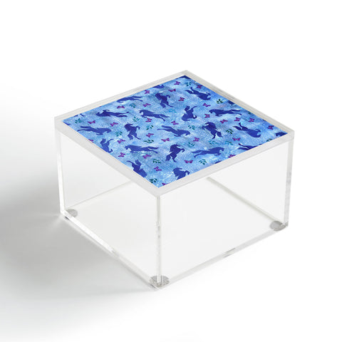 Schatzi Brown Unicorn Toss Light Blue Acrylic Box
