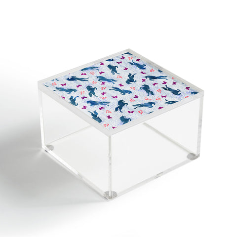 Schatzi Brown Unicorn Toss Light Linen Acrylic Box