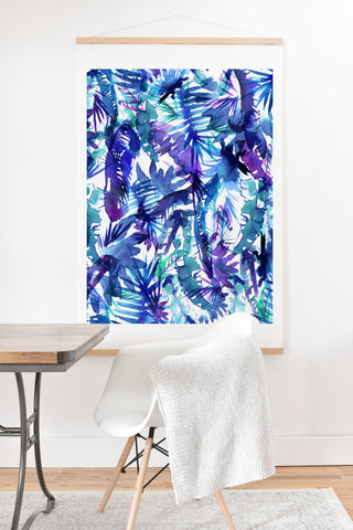 Schatzi Brown Vibe of the Jungle Blue Art Print And Hanger