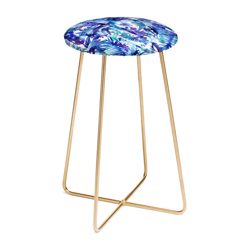 Schatzi Brown Vibe of the Jungle Blue Counter Stool