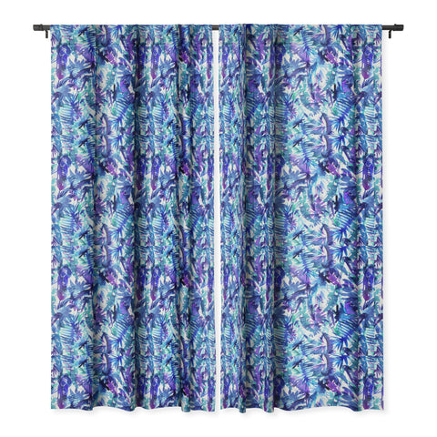 Schatzi Brown Vibe of the Jungle Blue Blackout Window Curtain