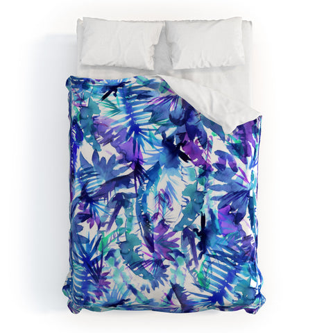 Schatzi Brown Vibe of the Jungle Blue Duvet Cover