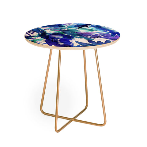 Schatzi Brown Vibe of the Jungle Blue Round Side Table