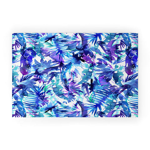 Schatzi Brown Vibe of the Jungle Blue Welcome Mat