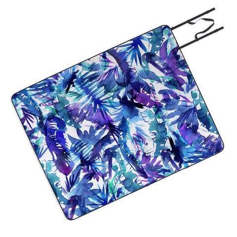 Schatzi Brown Vibe of the Jungle Blue Picnic Blanket