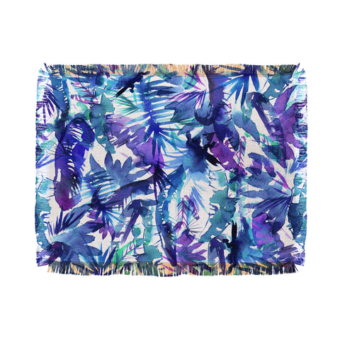 Schatzi Brown Vibe of the Jungle Blue Throw Blanket