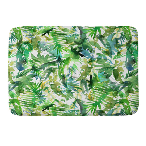 Schatzi Brown Vibe of the Jungle Green Memory Foam Bath Mat