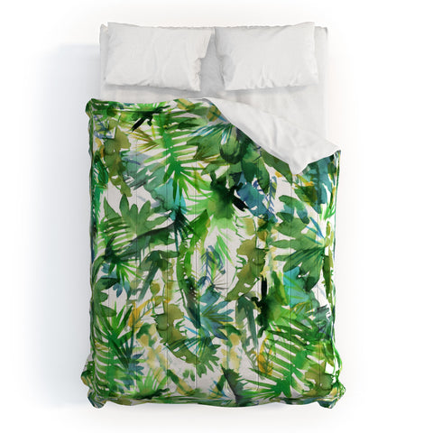 Schatzi Brown Vibe of the Jungle Green Comforter