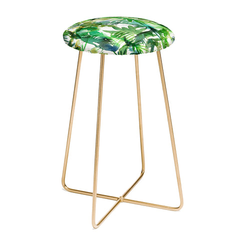 Schatzi Brown Vibe of the Jungle Green Counter Stool