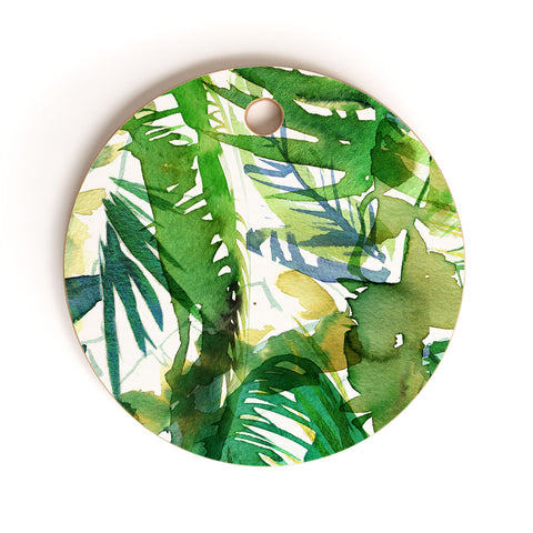 Schatzi Brown Vibe of the Jungle Green Cutting Board Round