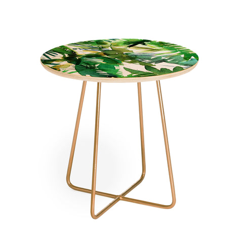 Schatzi Brown Vibe of the Jungle Green Round Side Table