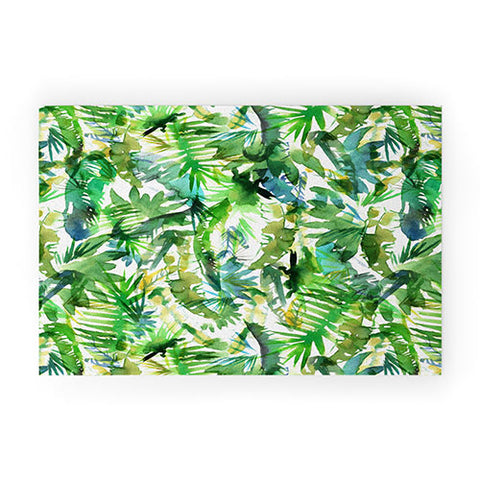 Schatzi Brown Vibe of the Jungle Green Welcome Mat