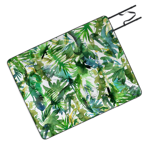 Schatzi Brown Vibe of the Jungle Green Picnic Blanket