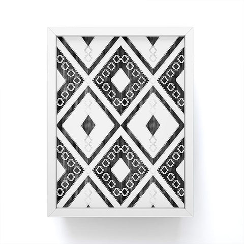 Schatzi Brown Worrior Black and White Framed Mini Art Print