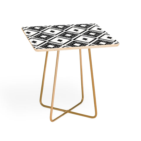 Schatzi Brown Worrior Black and White Side Table