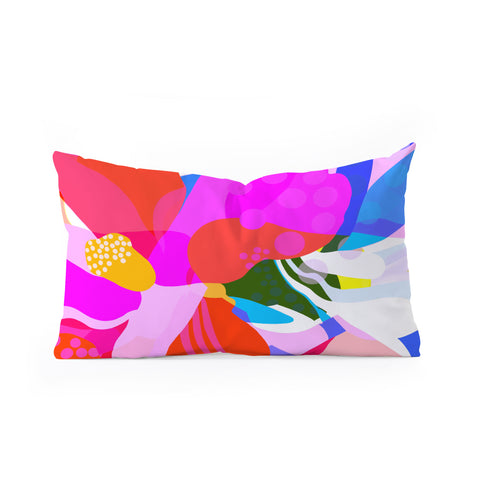 Sewzinski Abstract Florals I Oblong Throw Pillow