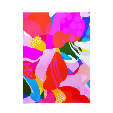 Sewzinski Abstract Florals I Poster