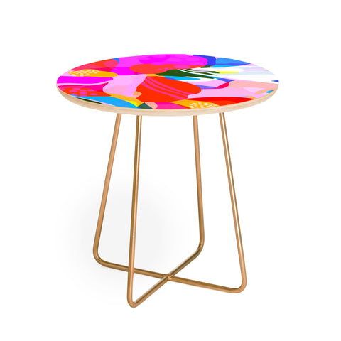 Sewzinski Abstract Florals I Round Side Table