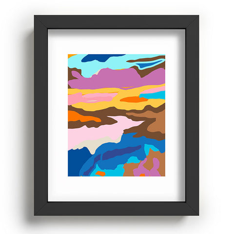 Sewzinski Abstract Landscape Recessed Framing Rectangle
