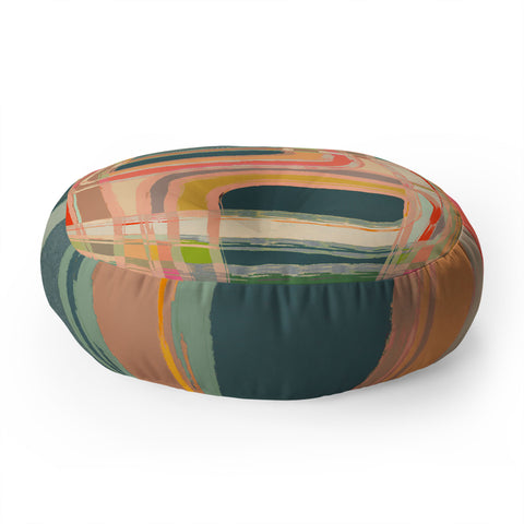 Sewzinski Abstract Windows Floor Pillow Round