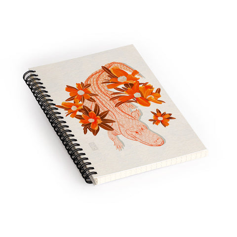 Sewzinski Alligator and Camellias Spiral Notebook