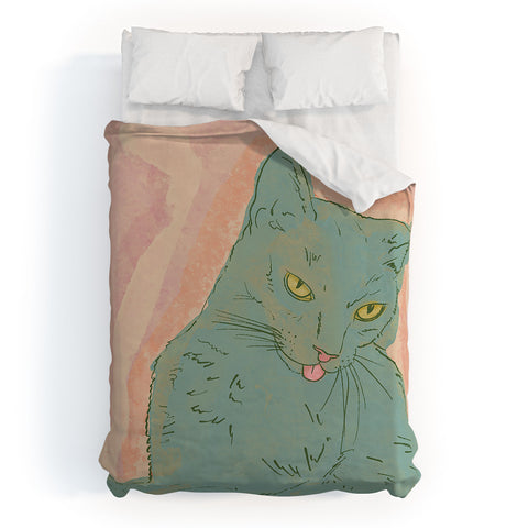 Sewzinski Amelia the Cat Duvet Cover