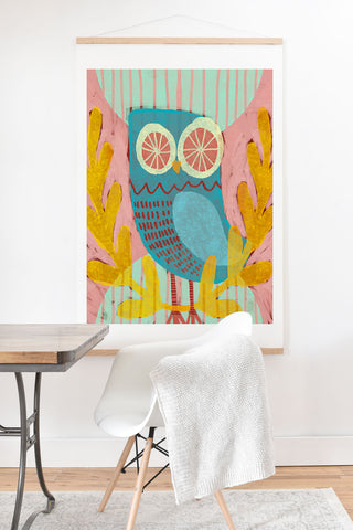 Sewzinski Baby Owl Art Print And Hanger