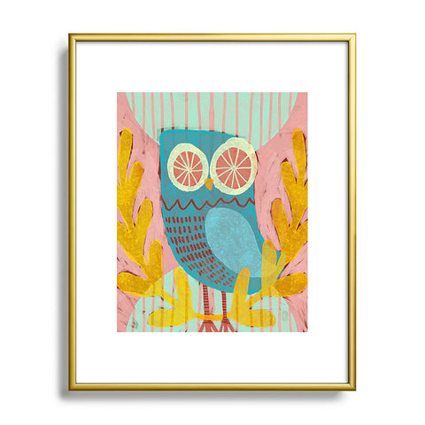 Sewzinski Baby Owl Metal Framed Art Print