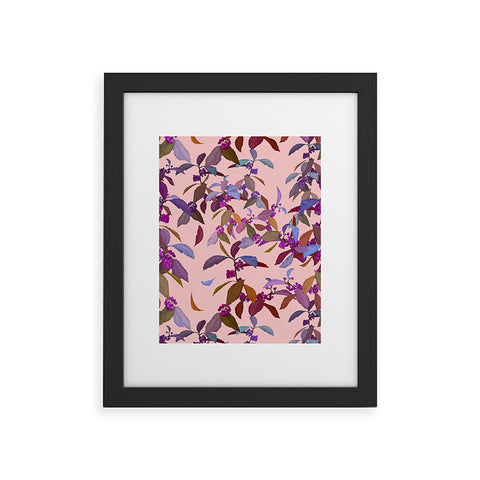 Sewzinski Beautyberry on Pink Framed Art Print