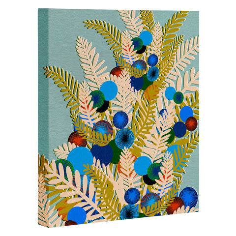 Sewzinski Berry Branches Blue Green Art Canvas