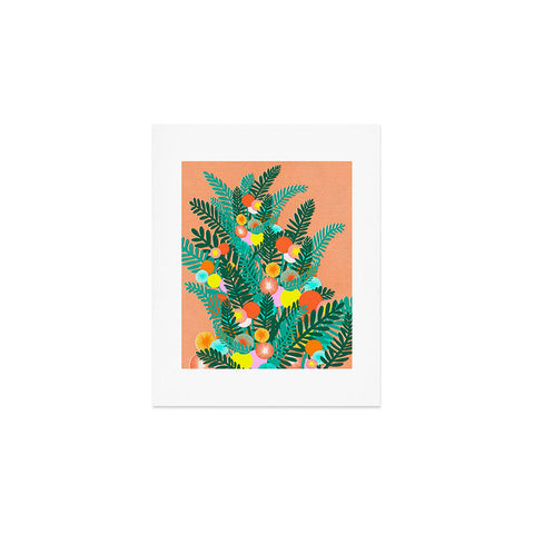 Sewzinski Berry Branches Green Orange Art Print