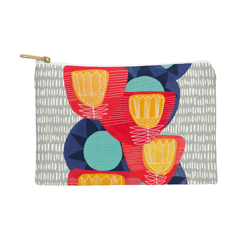 Sewzinski Big Flowers in Red and Blue Pouch