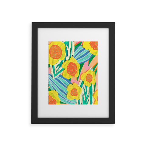 Sewzinski Big Yellow Flowers Framed Art Print
