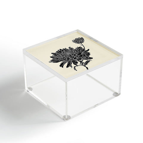 Sewzinski Black Chrysanthemum Acrylic Box