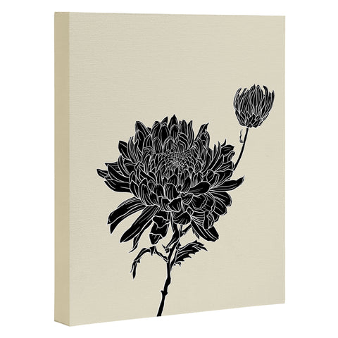 Sewzinski Black Chrysanthemum Art Canvas