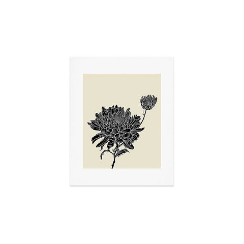 Sewzinski Black Chrysanthemum Art Print