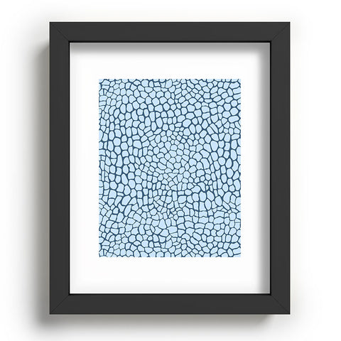 Sewzinski Blue Lizard Print Recessed Framing Rectangle