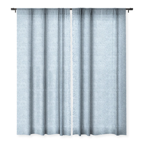 Sewzinski Blue Lizard Print Sheer Window Curtain
