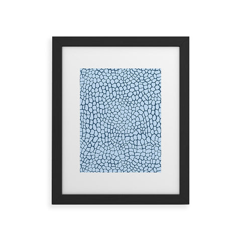 Sewzinski Blue Lizard Print Framed Art Print