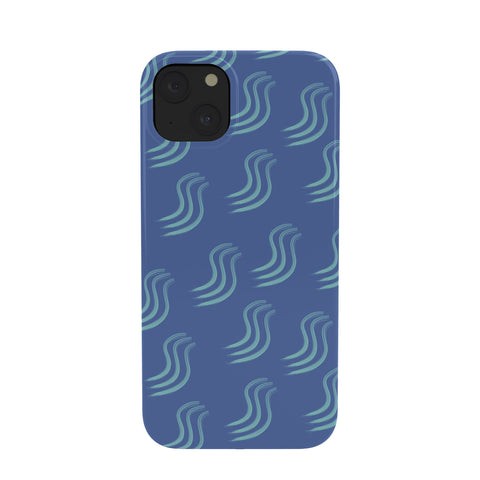 Sewzinski Blue Squiggles Pattern Phone Case