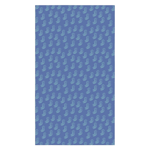 Sewzinski Blue Squiggles Pattern Tablecloth