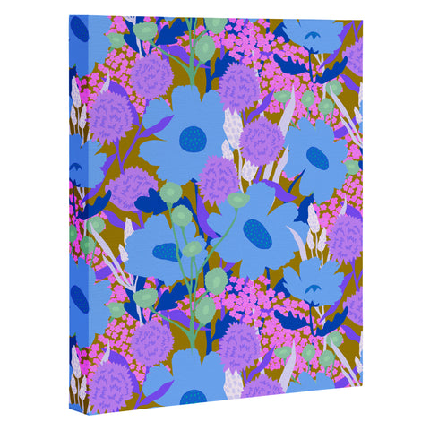 Sewzinski Blue Wildflowers Art Canvas