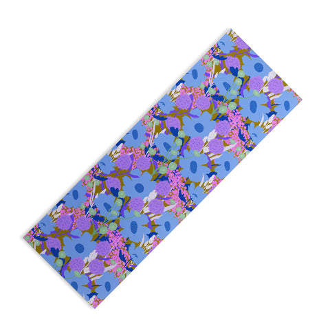 Sewzinski Blue Wildflowers Yoga Mat